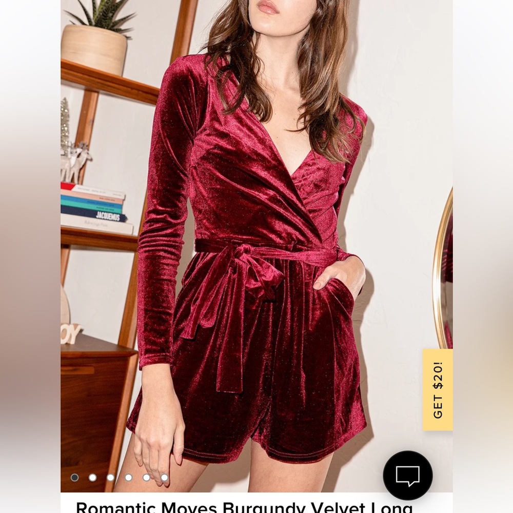 Lulus velvet shorts jumpsuit brand new with tags